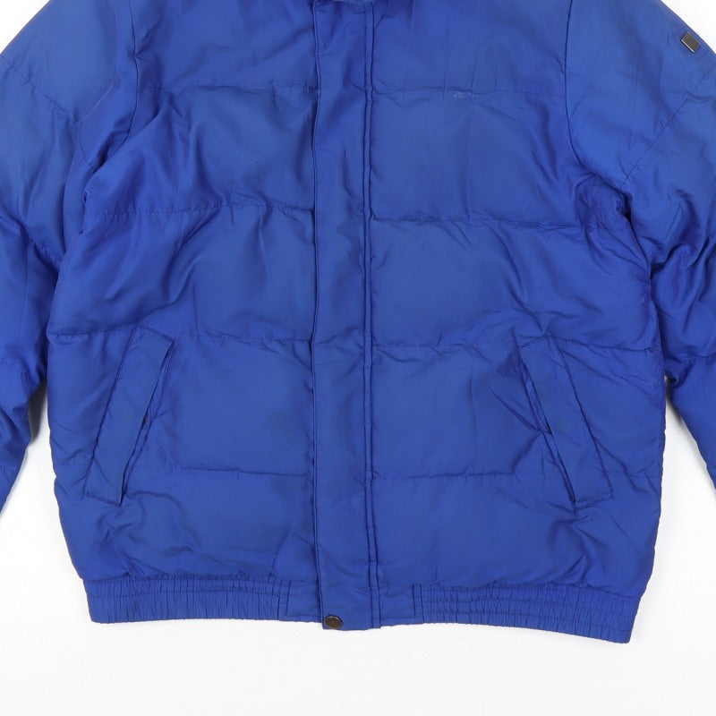 Hugo Boss Boys Blue 14 Years Puffer Jacket Quilted Insulated Logo