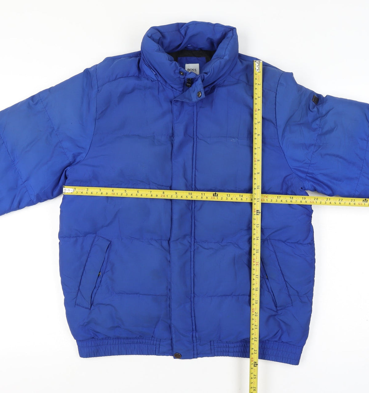 Hugo Boss Boys Blue 14 Years Puffer Jacket Quilted Insulated Logo