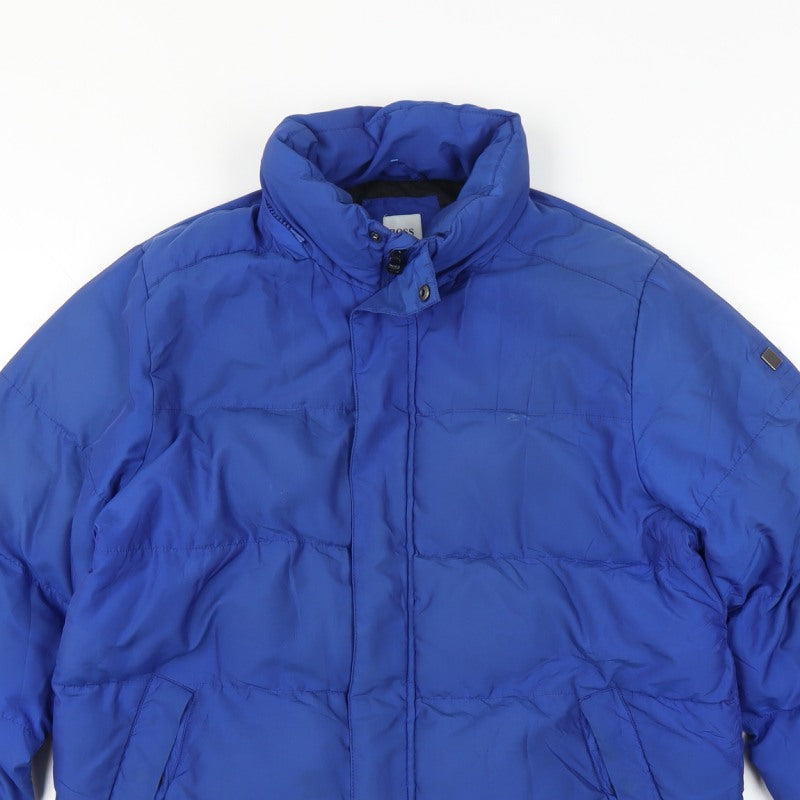Hugo Boss Boys Blue 14 Years Puffer Jacket Quilted Insulated Logo