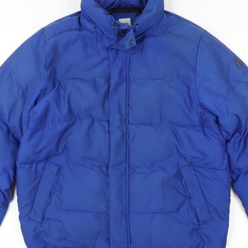 Hugo Boss Boys Blue 14 Years Puffer Jacket Quilted Insulated Logo