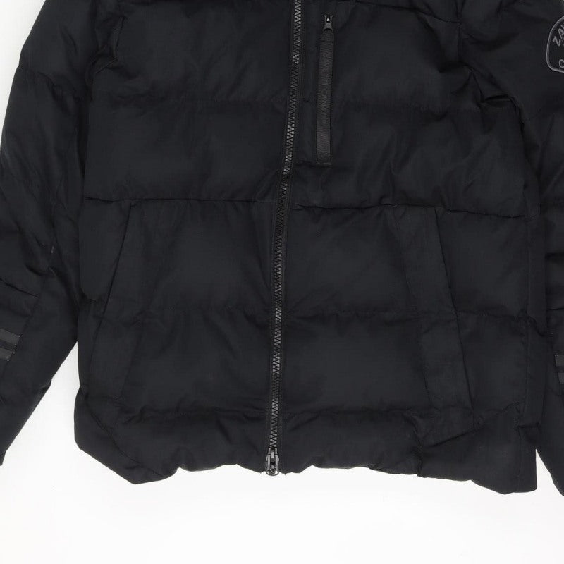 Zavettti Canada Men's Black S Hooded Insulated Puffer Jacket