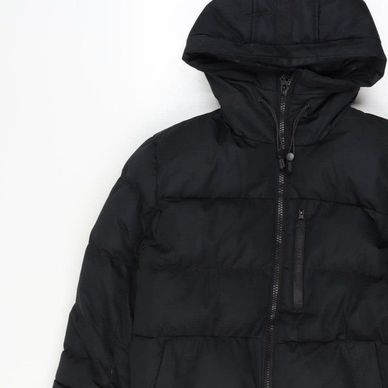 Zavettti Canada Men's Black S Hooded Insulated Puffer Jacket