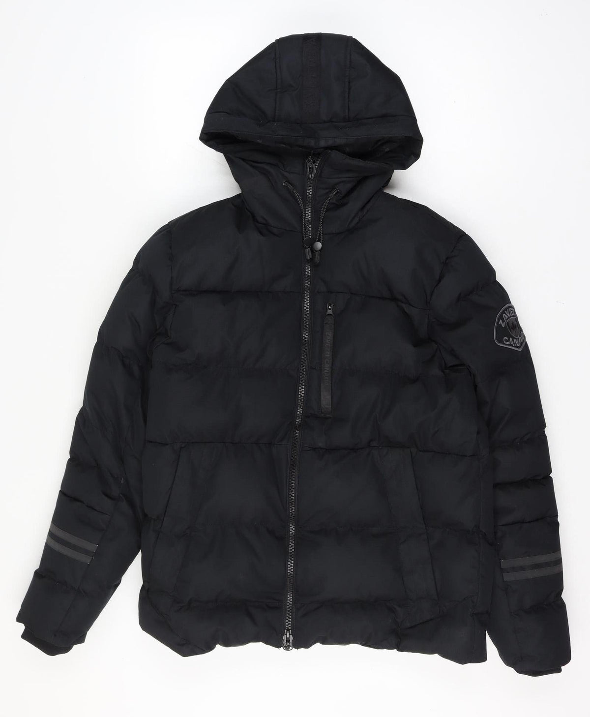 Zavettti Canada Men's Black S Hooded Insulated Puffer Jacket