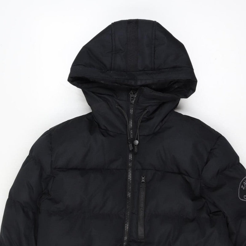 Zavettti Canada Men's Black S Hooded Insulated Puffer Jacket