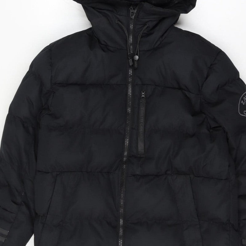 Zavettti Canada Men's Black S Hooded Insulated Puffer Jacket