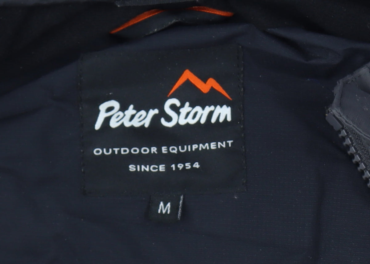 Peter Storm Women’s Black Grey M Hooded Outdoor Jacket Full Zip