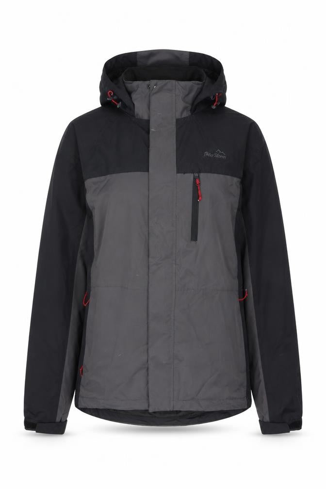 Peter Storm Women’s Black Grey M Hooded Outdoor Jacket Full Zip