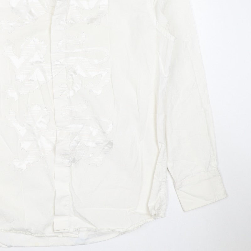 L.A. Ink Shirt Men’s Ivory XL Embroidered Dragon Long Sleeve Button-Up