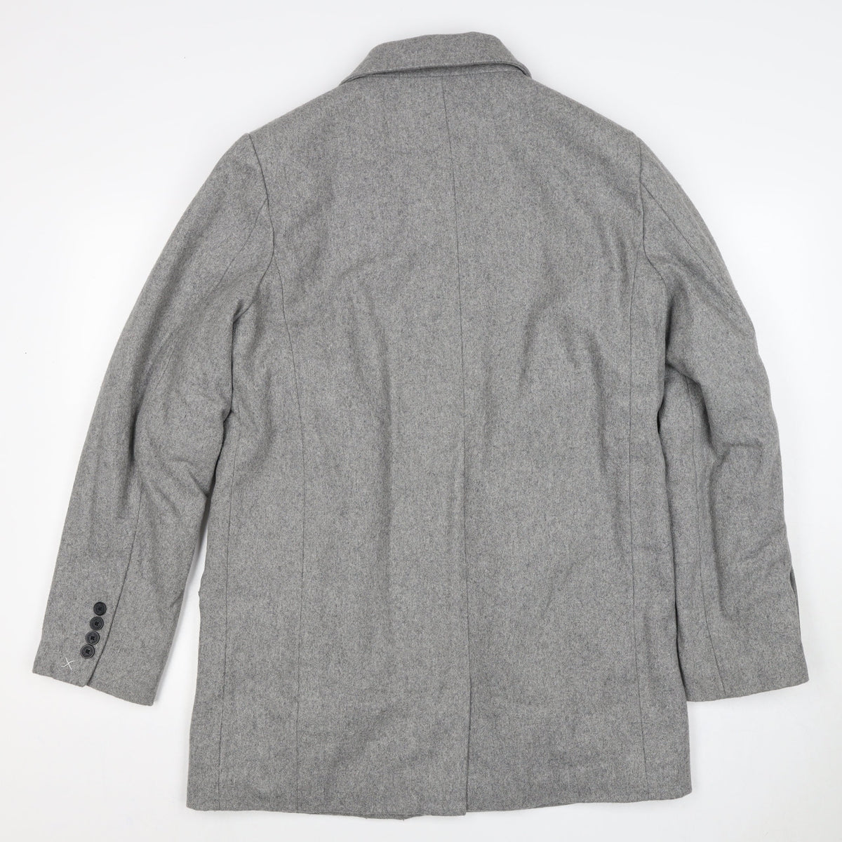 Clean Cut Copenhagen Unisex Grey M Wool Blend Button Overcoat