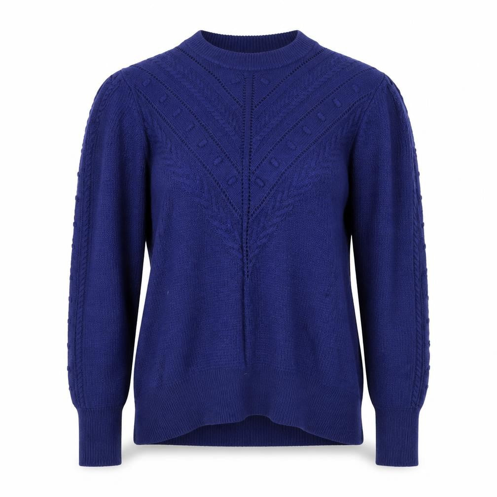 Per Una Women’s Blue UK 14 Alpaca Blend Cable Knit Pullover Jumper