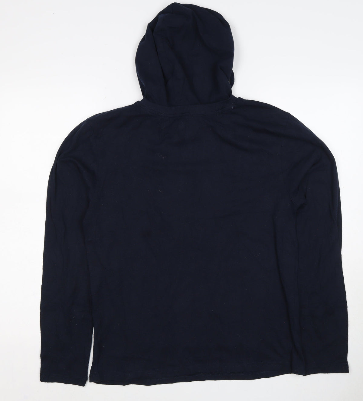Defend Men’s Blue M Pullover Hoodie Logo Cotton Kangaroo Pocket