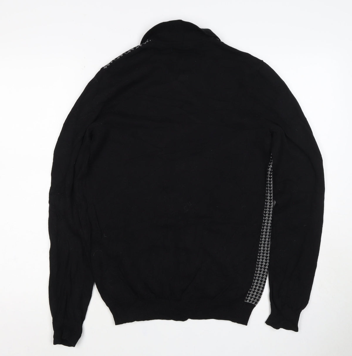 Le Shark Men’s Black Logo Knit Collared Button Cardigan Size S