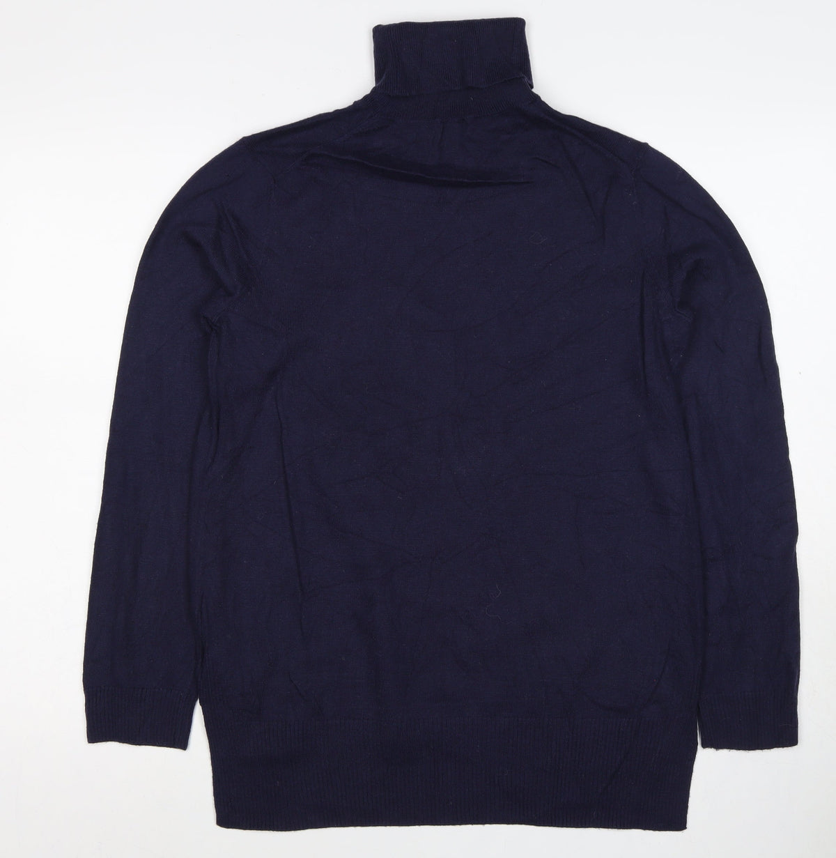 GAP Women’s Blue Merino Wool Blend Roll Neck Pullover Jumper M