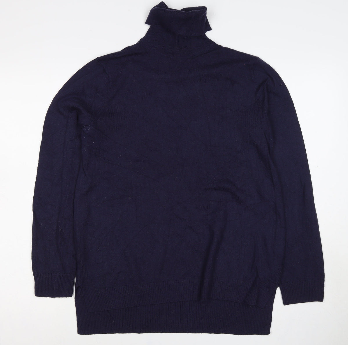 GAP Women’s Blue Merino Wool Blend Roll Neck Pullover Jumper M