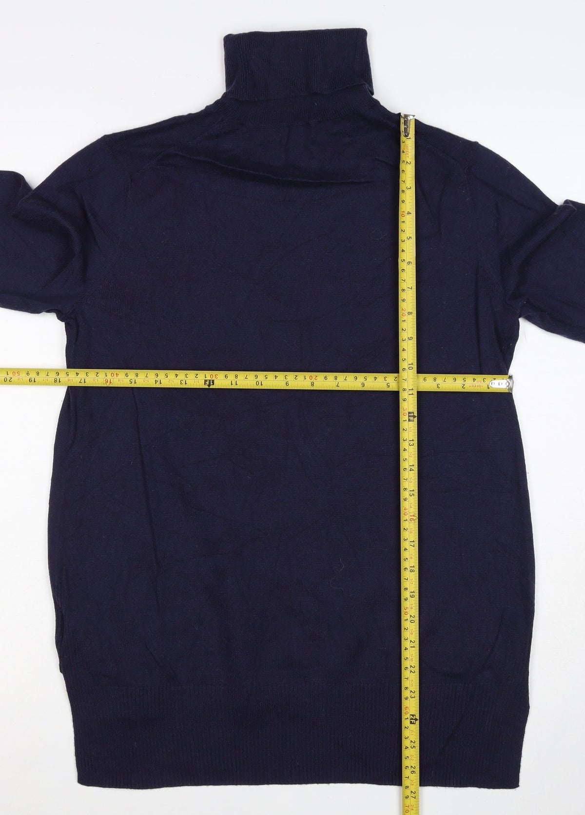 GAP Women’s Blue Merino Wool Blend Roll Neck Pullover Jumper M