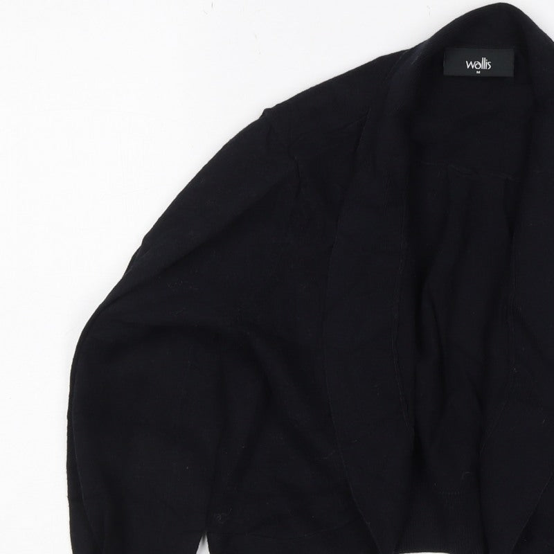 Wallis Women’s Black M Open Cardigan Cotton Blend Long Sleeve Knit
