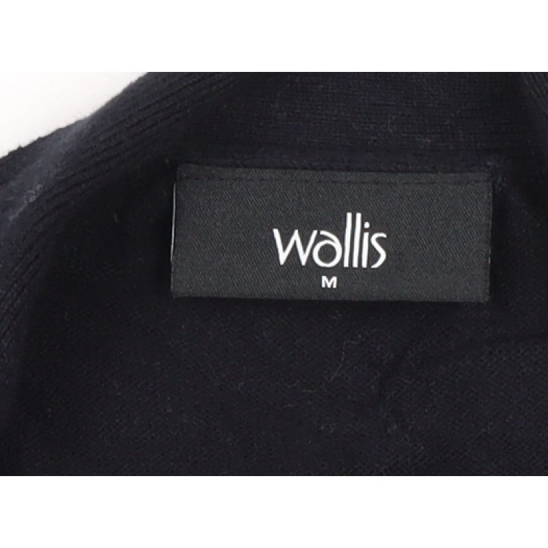 Wallis Women’s Black M Open Cardigan Cotton Blend Long Sleeve Knit