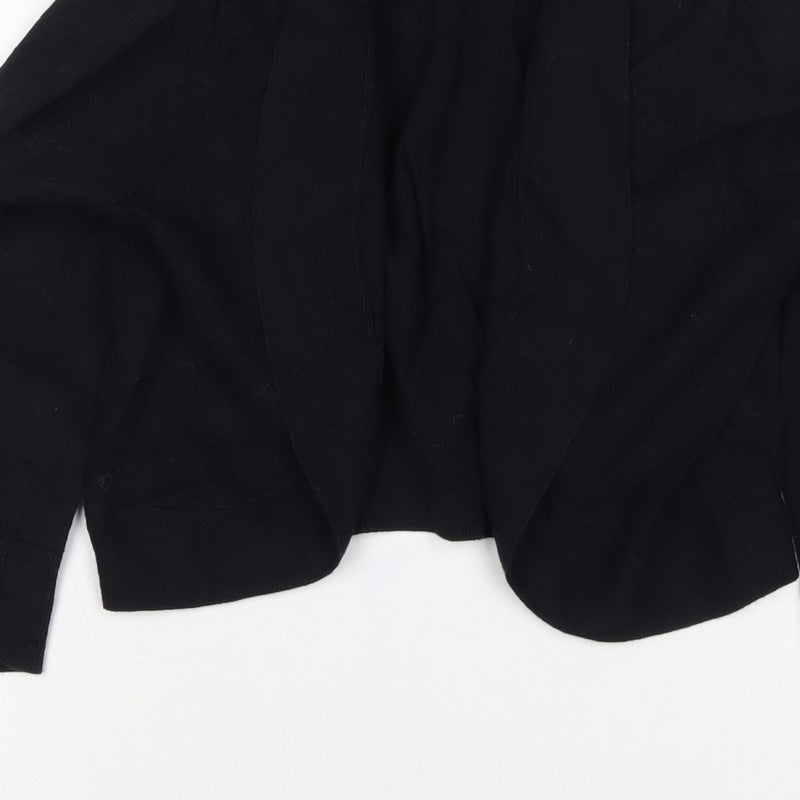 Wallis Women’s Black M Open Cardigan Cotton Blend Long Sleeve Knit