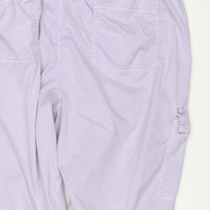 M&S Women’s Purple Size 12 Cargo Tapered Cuffed Trousers