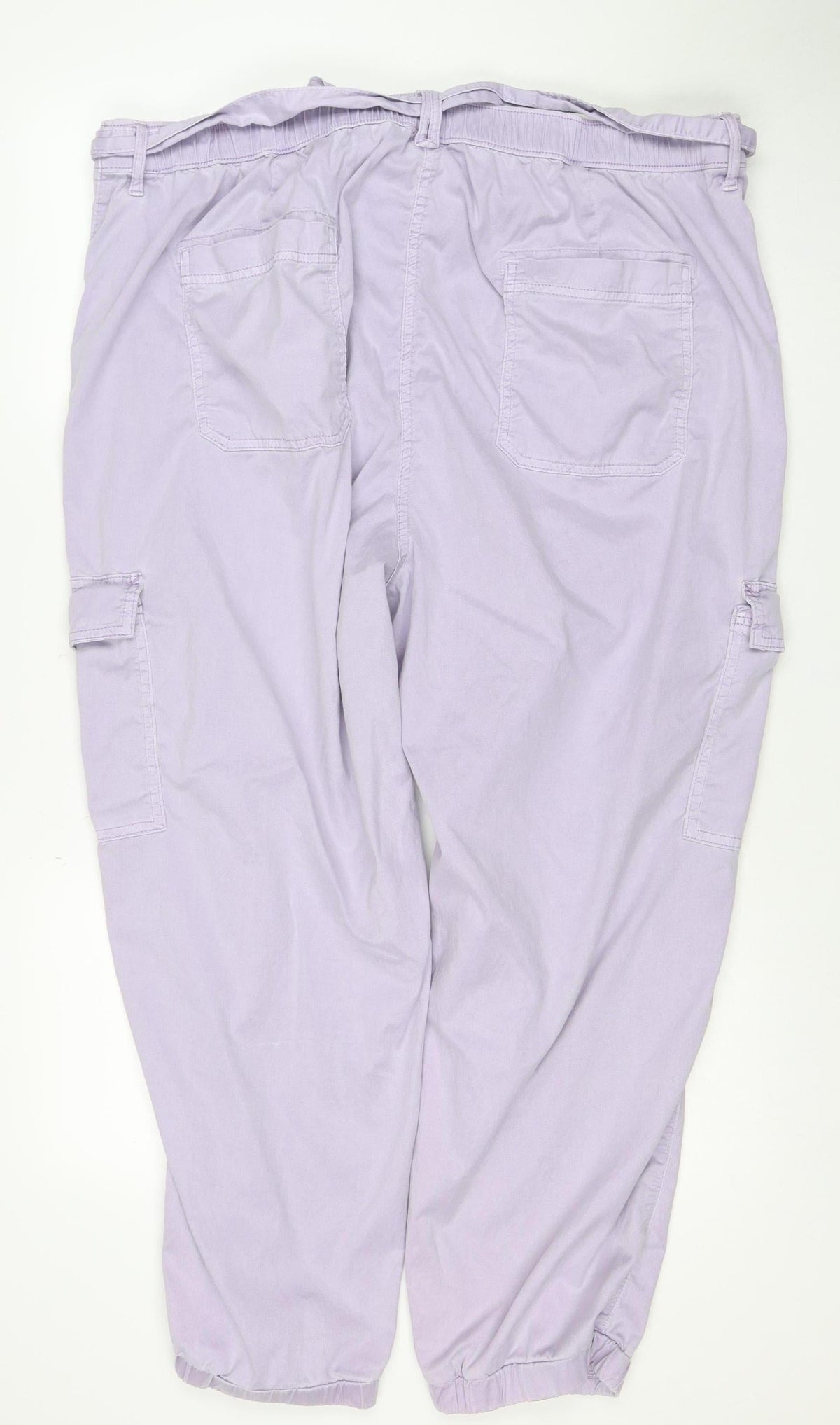 M&S Women’s Purple Size 12 Cargo Tapered Cuffed Trousers