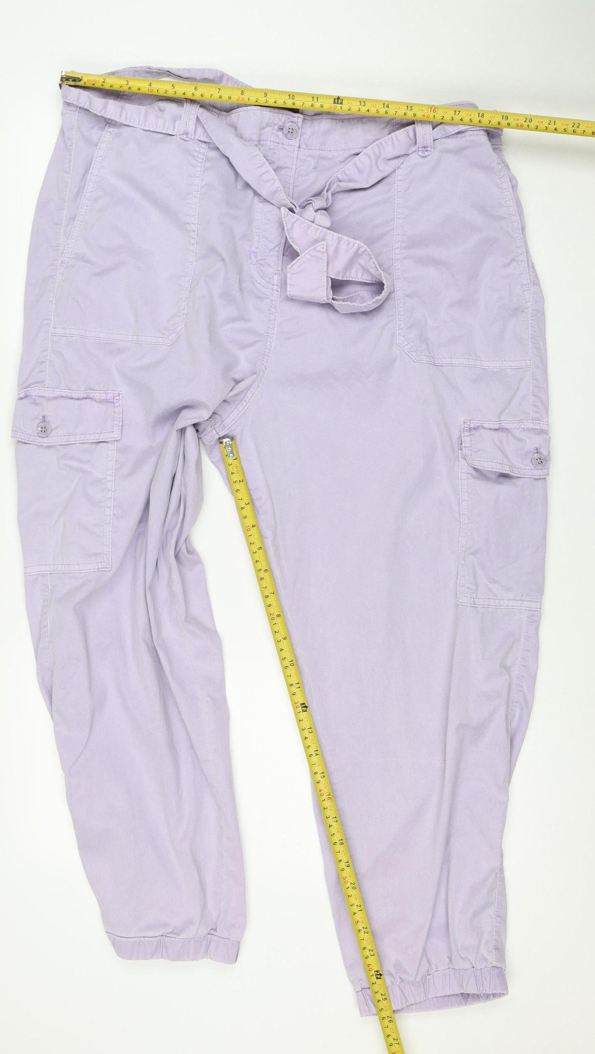 M&S Women’s Purple Size 12 Cargo Tapered Cuffed Trousers