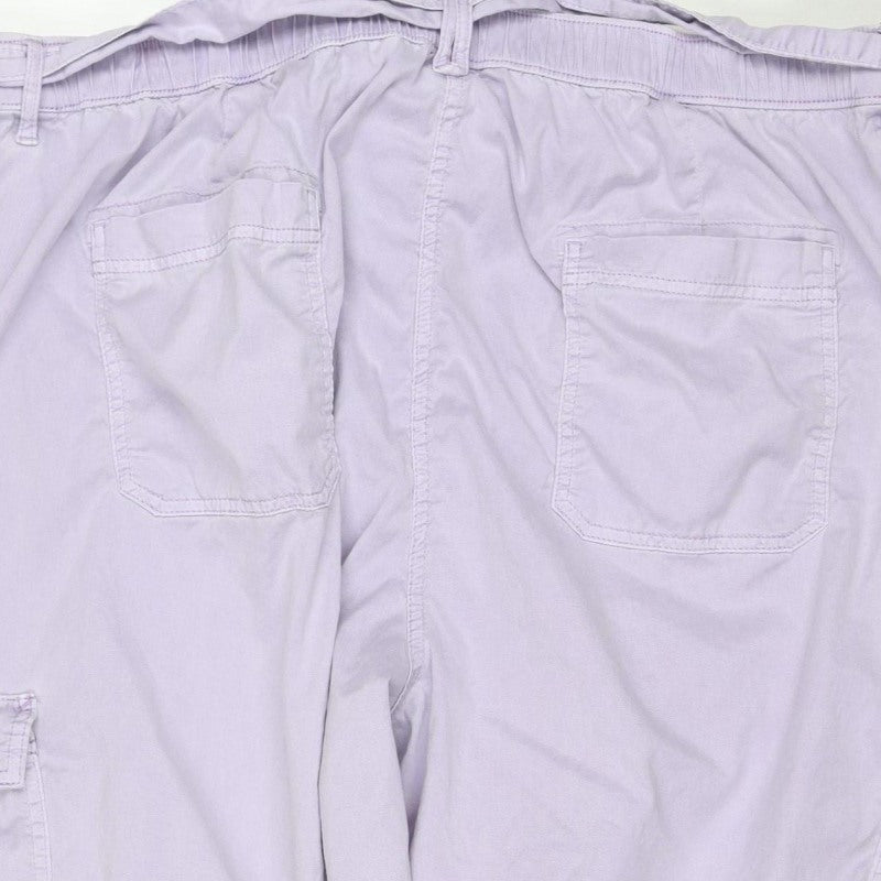 M&S Women’s Purple Size 12 Cargo Tapered Cuffed Trousers