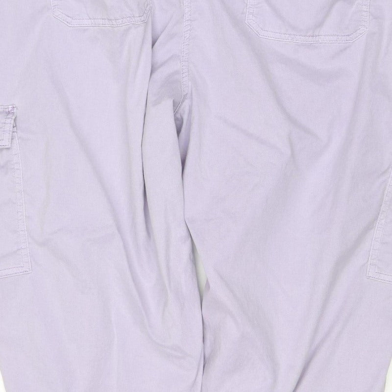 M&S Women’s Purple Size 12 Cargo Tapered Cuffed Trousers