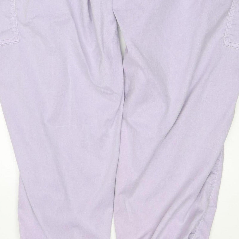 M&S Women’s Purple Size 12 Cargo Tapered Cuffed Trousers