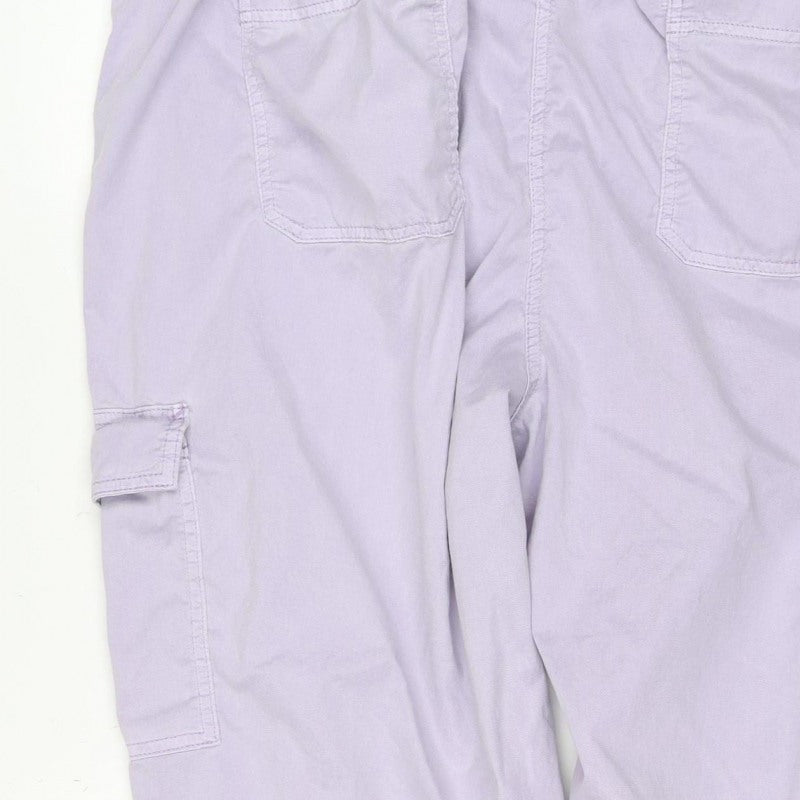 M&S Women’s Purple Size 12 Cargo Tapered Cuffed Trousers