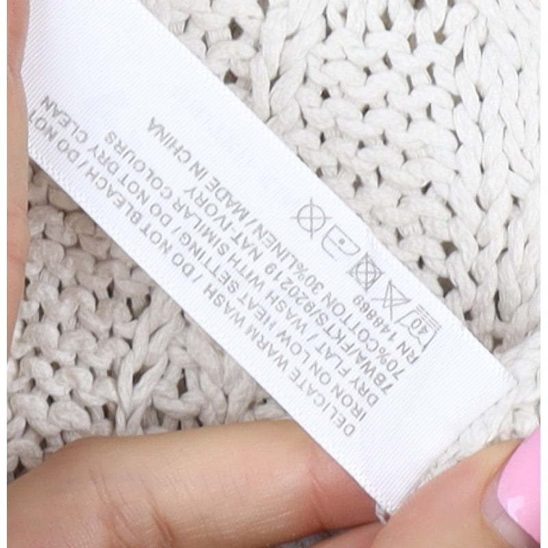 Fat Face Women Ivory UK 12 Hooded Cable Knit Cotton Jumper