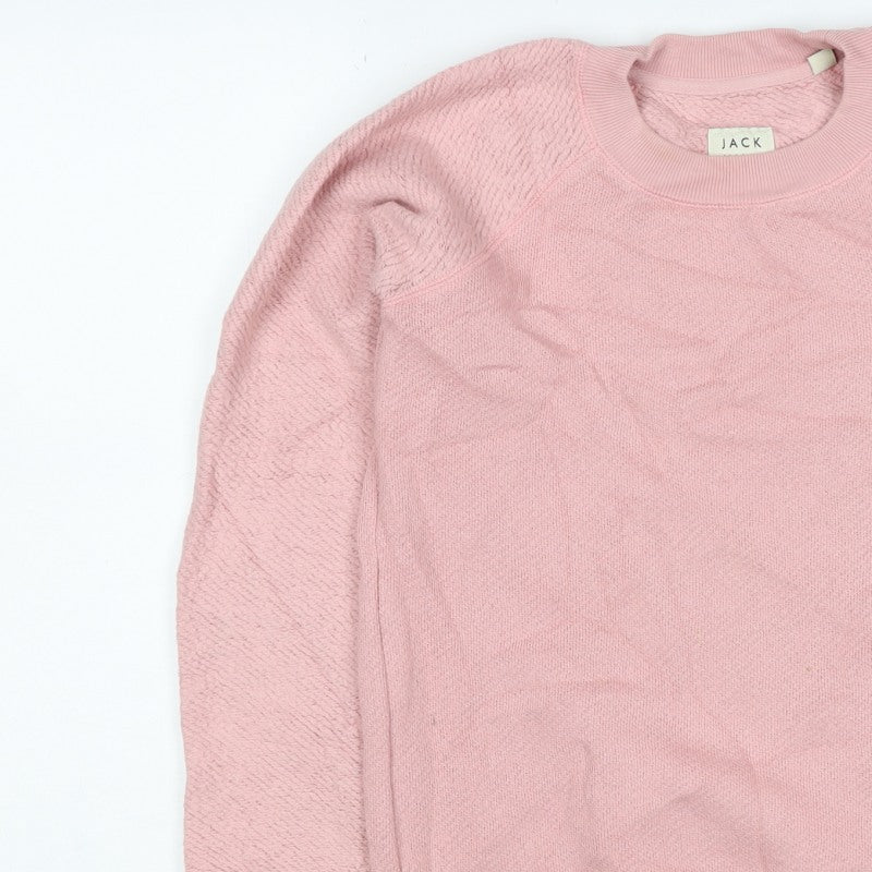 Jack Wills Women’s Pink UK 8 Crew Neck Raglan Sleeve Pullover Jumper