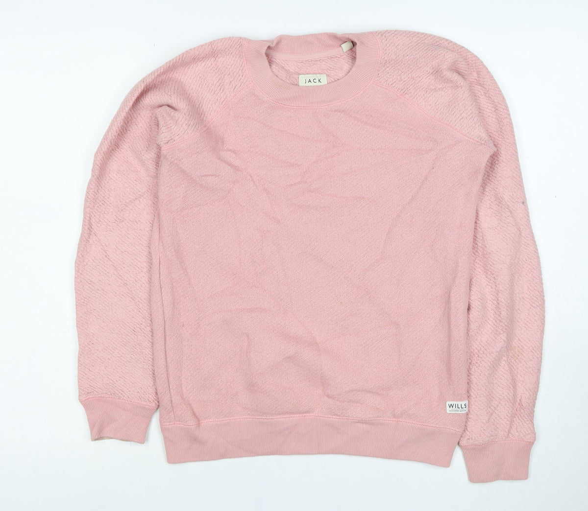 Jack Wills Women’s Pink UK 8 Crew Neck Raglan Sleeve Pullover Jumper