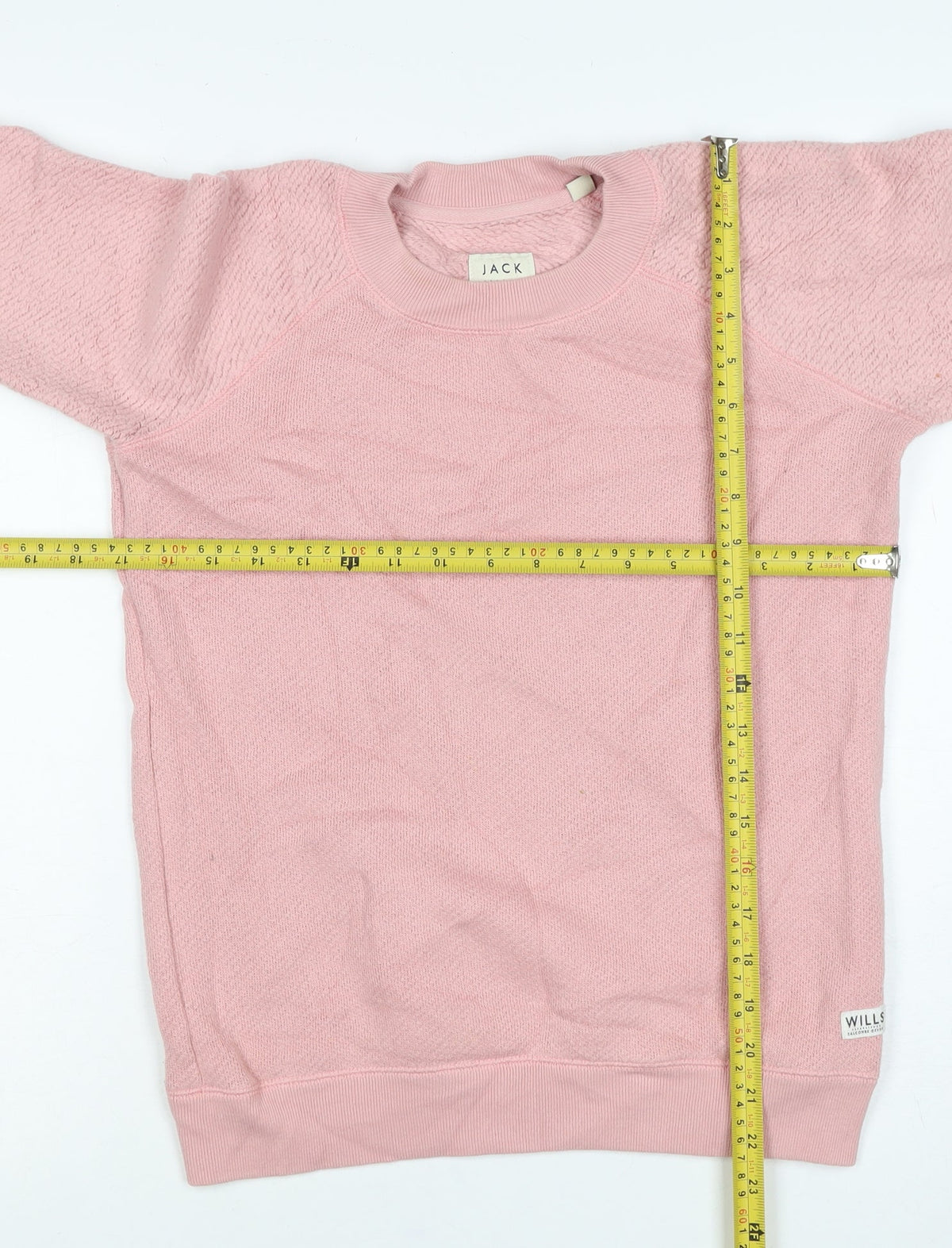 Jack Wills Women’s Pink UK 8 Crew Neck Raglan Sleeve Pullover Jumper