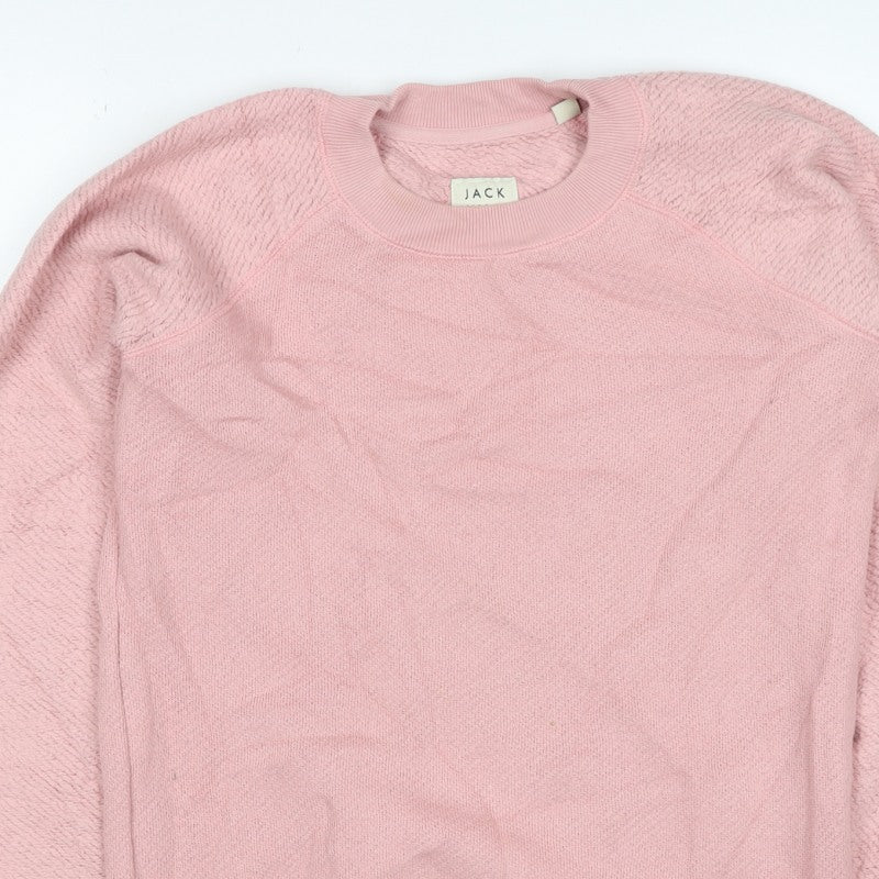 Jack Wills Women’s Pink UK 8 Crew Neck Raglan Sleeve Pullover Jumper