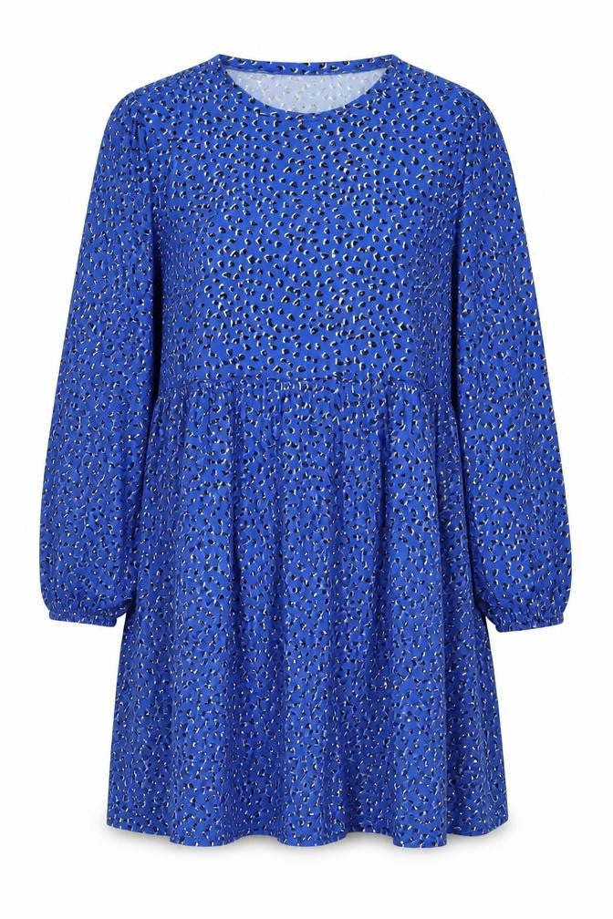 New Look Curves Women Blue Animal Print Ruched Midi Dress UK 22