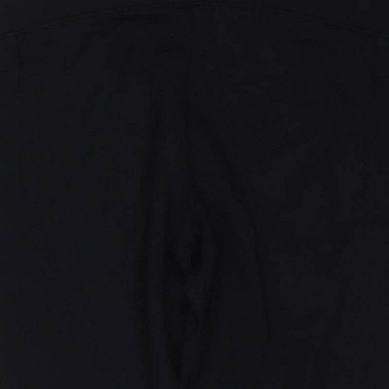 Marks & Spencer Women Black UK 12 Tapered Stretch Trousers