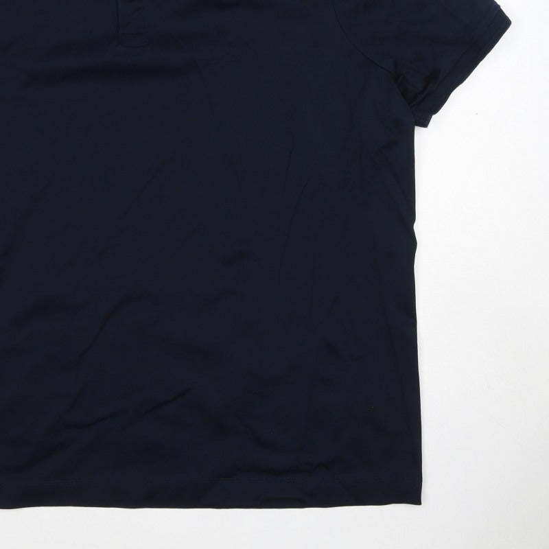 Autograph Men’s Navy Blue 3XL Supima Cotton Button-Down Polo Shirt