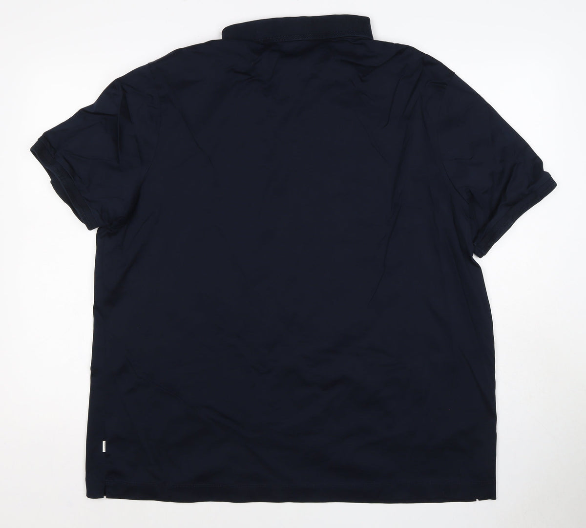 Autograph Men’s Navy Blue 3XL Supima Cotton Button-Down Polo Shirt