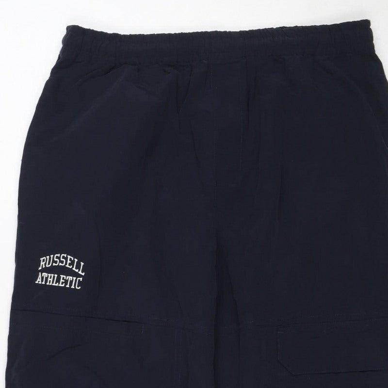 Russell Athletic Men's Navy M Track Pants Cargo Elastic Waist