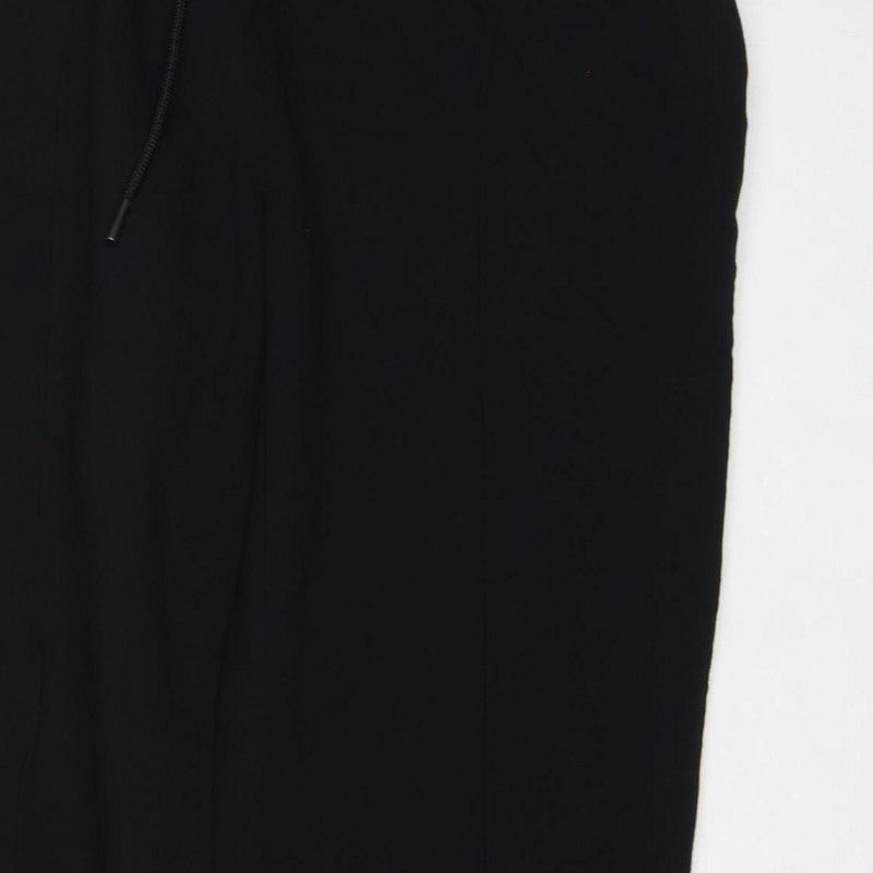 Marks and Spencer Women Black UK 14 Regular Stretch Dress Trousers