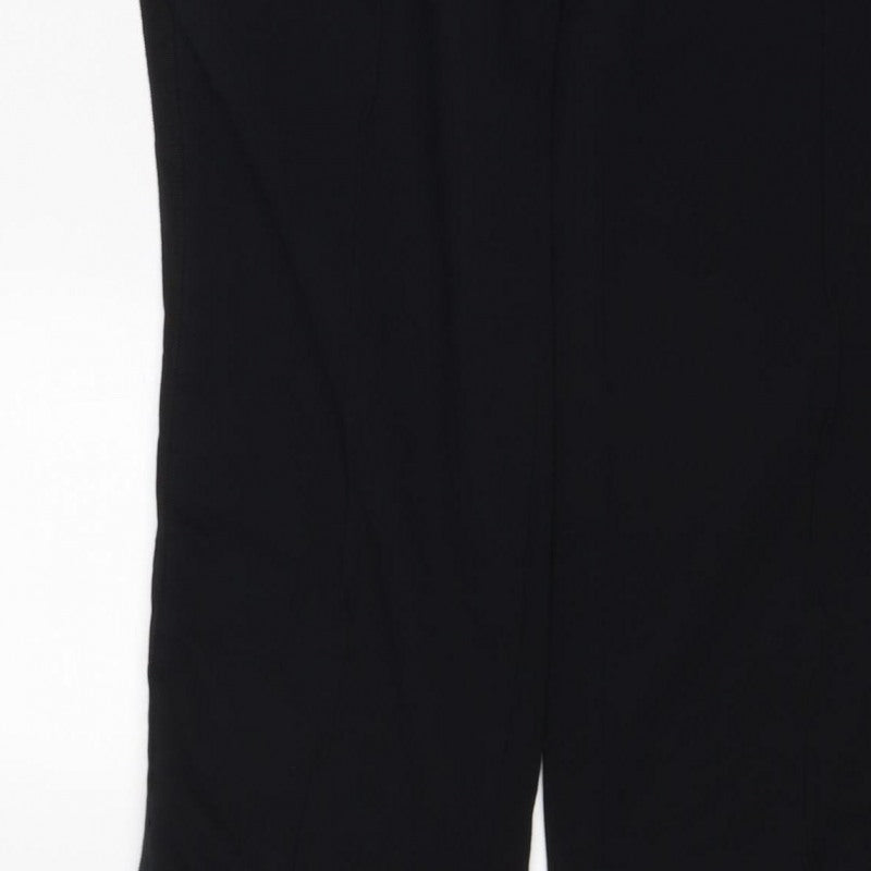 Marks and Spencer Women Black UK 14 Regular Stretch Dress Trousers