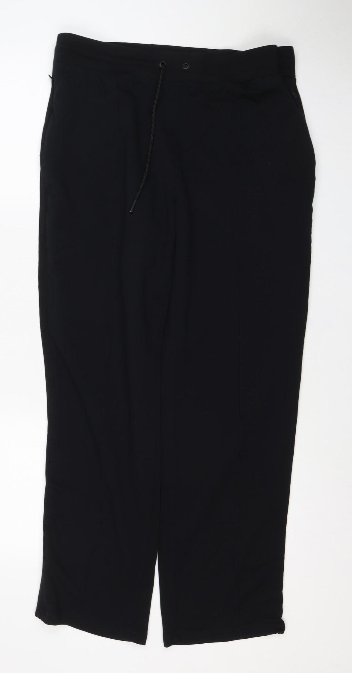 Marks and Spencer Women Black UK 14 Regular Stretch Dress Trousers