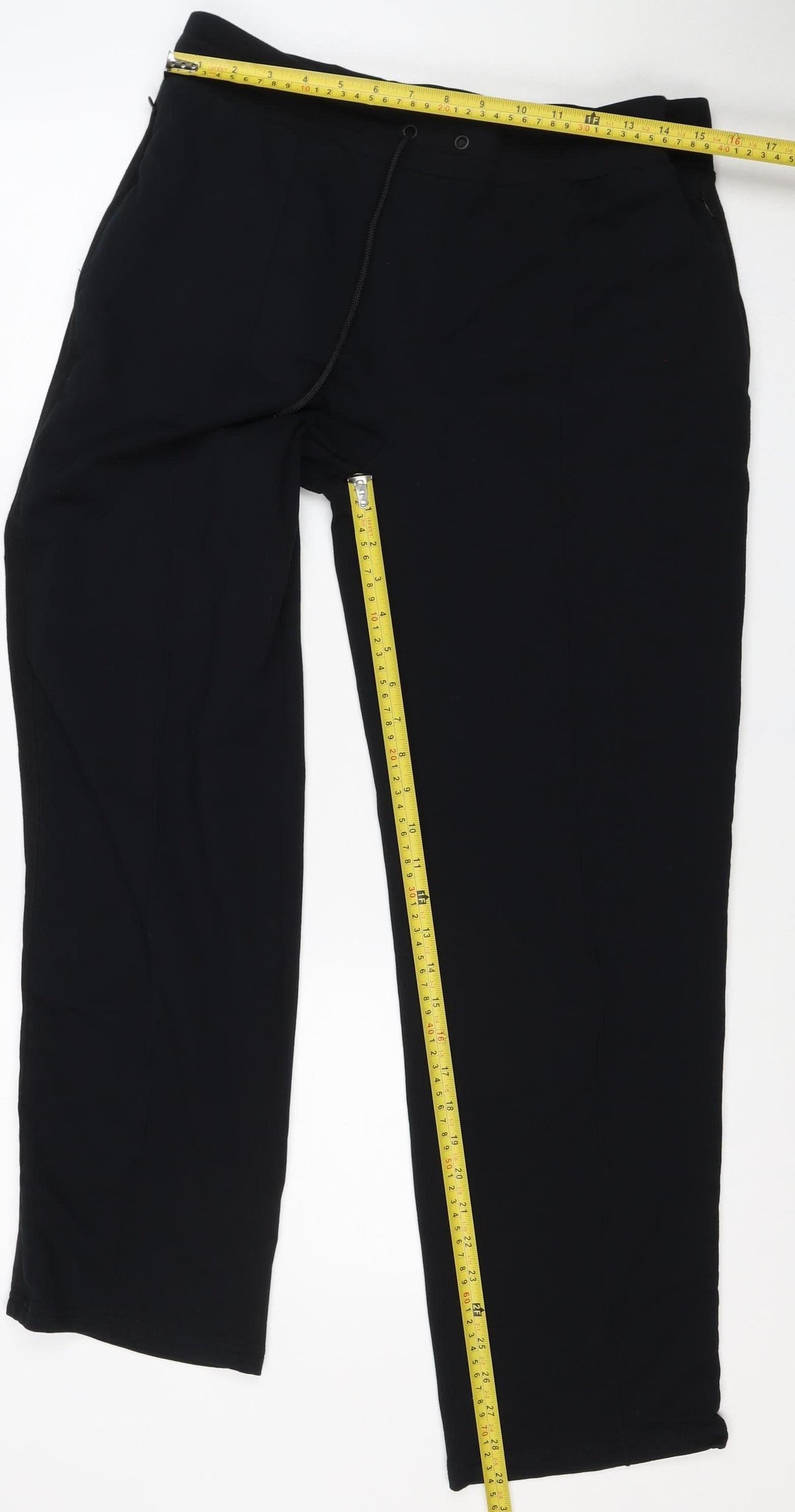 Marks and Spencer Women Black UK 14 Regular Stretch Dress Trousers