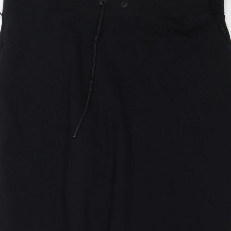 Marks and Spencer Women Black UK 14 Regular Stretch Dress Trousers