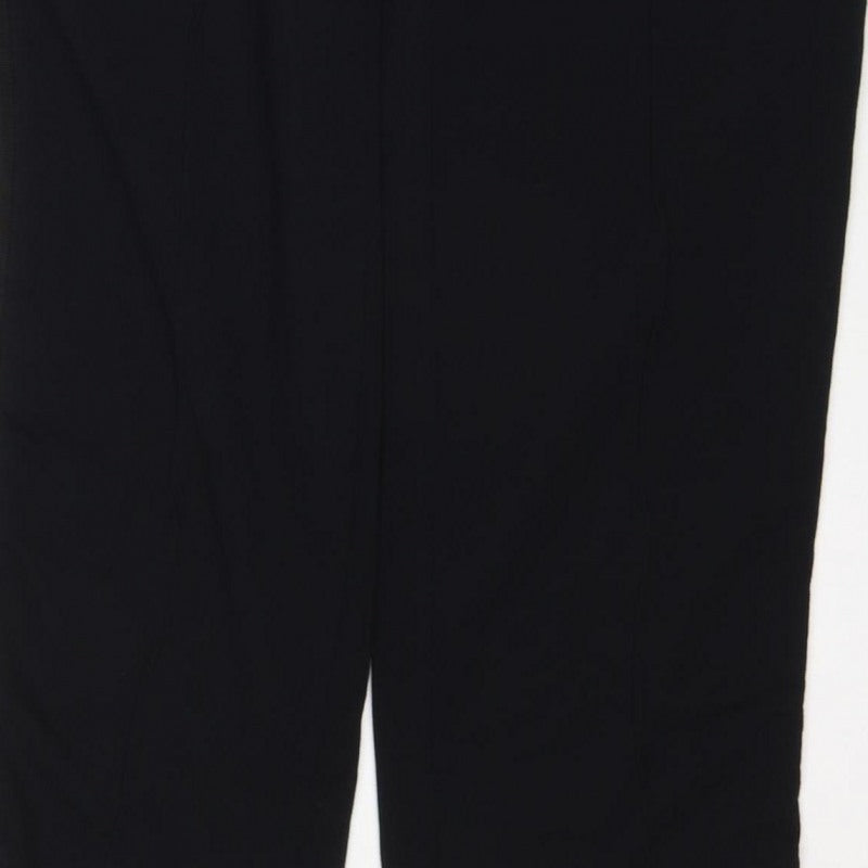 Marks and Spencer Women Black UK 14 Regular Stretch Dress Trousers