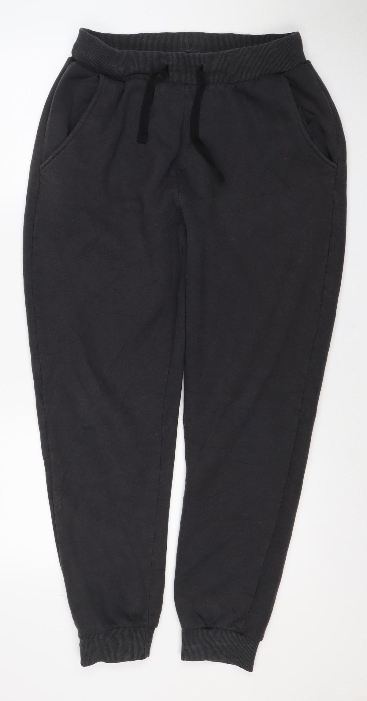 Crivit Men's Black M Jogger Sweatpants Drawstring Cuffed Pockets