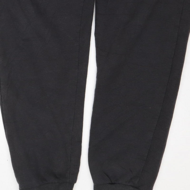 Crivit Men's Black M Jogger Sweatpants Drawstring Cuffed Pockets
