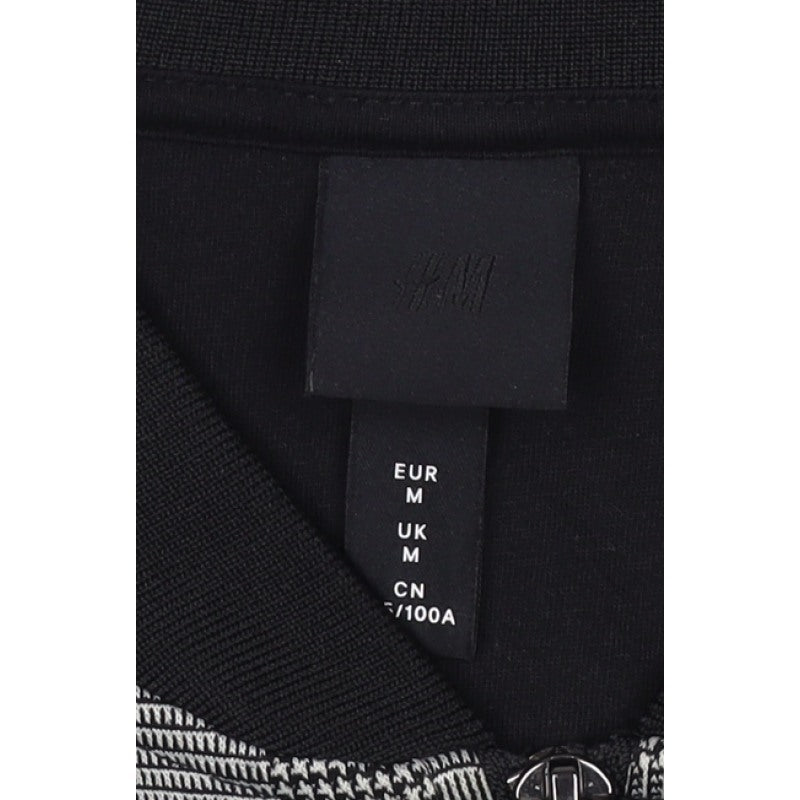 H&M Men’s Grey Check Bomber Jacket Size M Full Zip