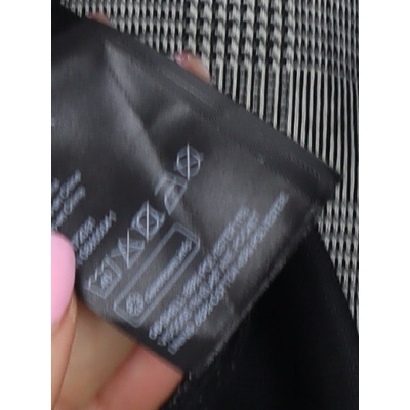 H&M Men’s Grey Check Bomber Jacket Size M Full Zip