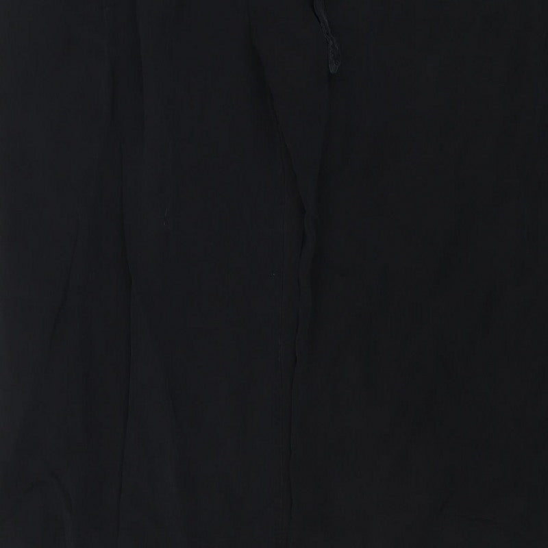 Saint + Sofia Women’s Black Modal Wide-Leg Drawstring Trousers UK 12